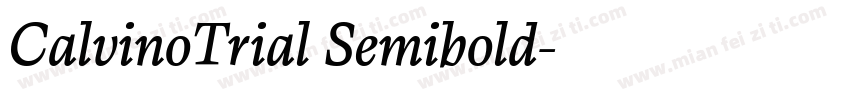 CalvinoTrial Semibold字体转换